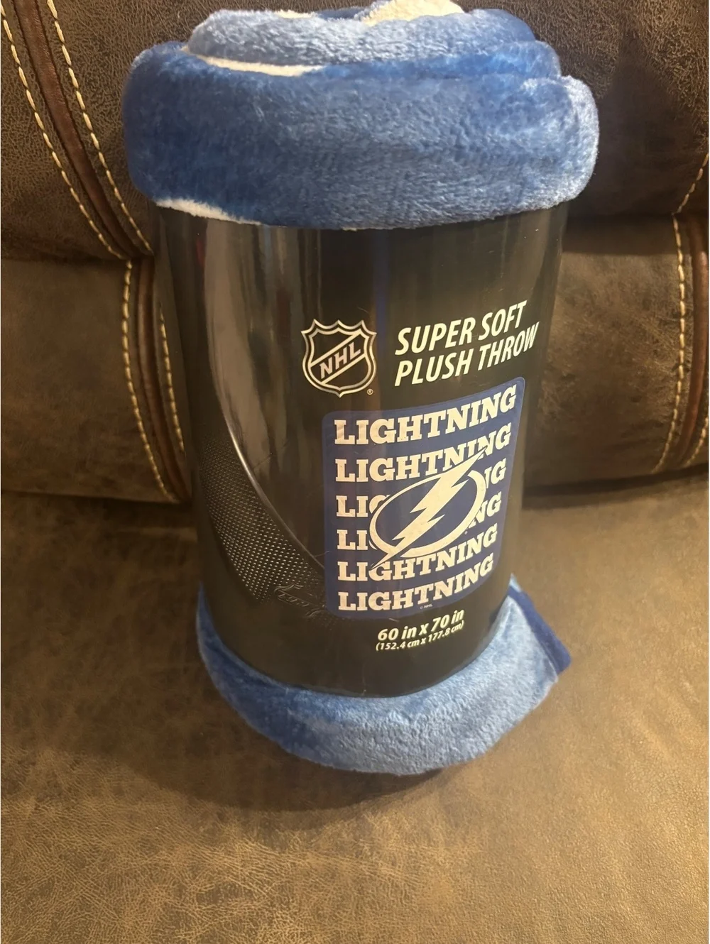 NWT NHL Tampa Bay Lightning Super Soft Plush Throw Blanket 60x70 Blue Fan Gift